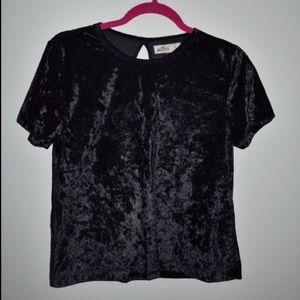 Black Velvet Hollister Crop Top